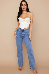 Satin Draped Corset - Dress In Beauty